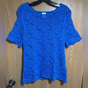 Blair Royal Blue Crochet Blouse